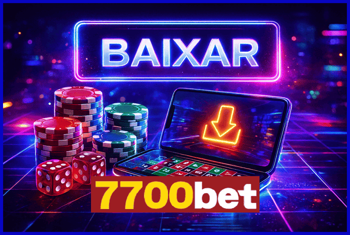 Imagem promovendo o app oficial da 7700BET para mobile